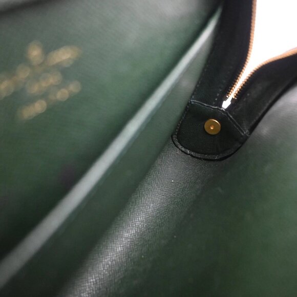 LOUIS VUITTON LV Logo BAIKAL Clutch Hand Bag Taiga Leather Epicea M30184 66KB262 - Picture 11 of 15